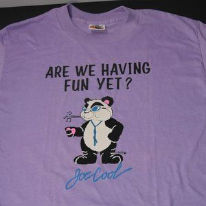 1985 Joe Cool Are We Having Fun Yet? Panda T-Shirt